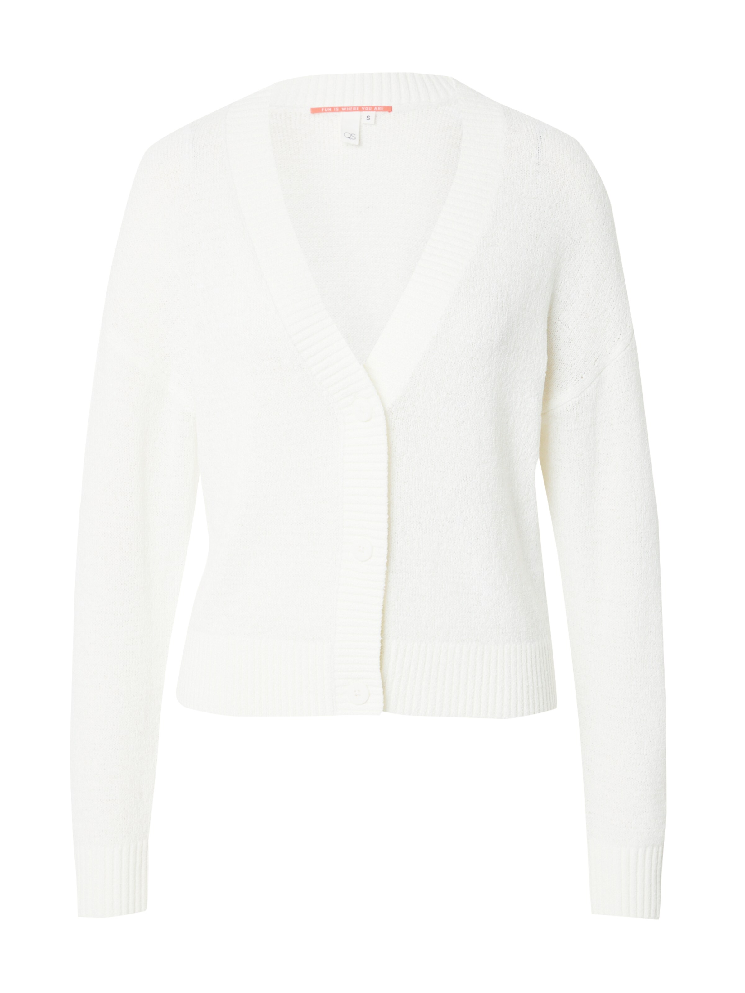 bēšs QS Adīta jaka: no priekšpuses