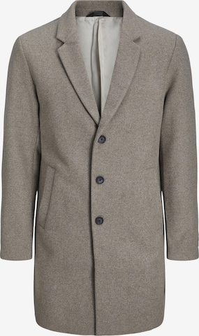 Jack & Jones Plus Between-Seasons Coat in Grey: front