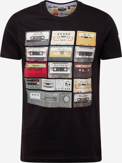 BRAVE SOUL T-Shirt 'DECAD' in gelb / grau / rot / schwarz, Produktansicht
