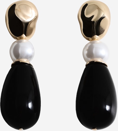 MANGO Naušnice 'ELOISE' u zlatna / crna / biserno bijela, Pregled proizvoda