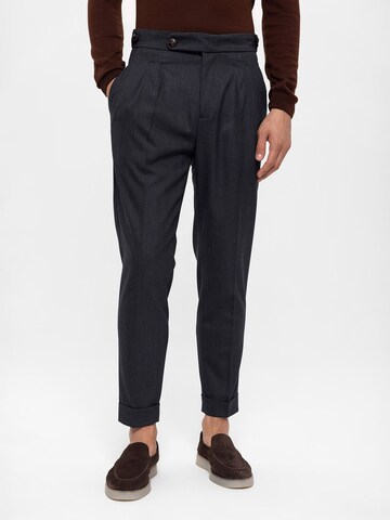 Antioch - Slimfit Calças com vincos em azul: frente