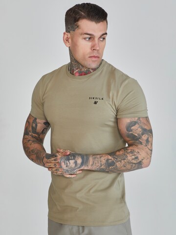 SikSilk Shirt in Groen: voorkant