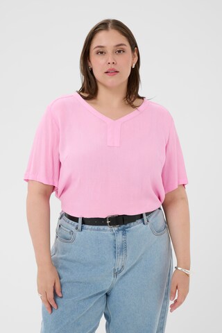 rozā KAFFE CURVE Blūze 'KCami': no priekšpuses