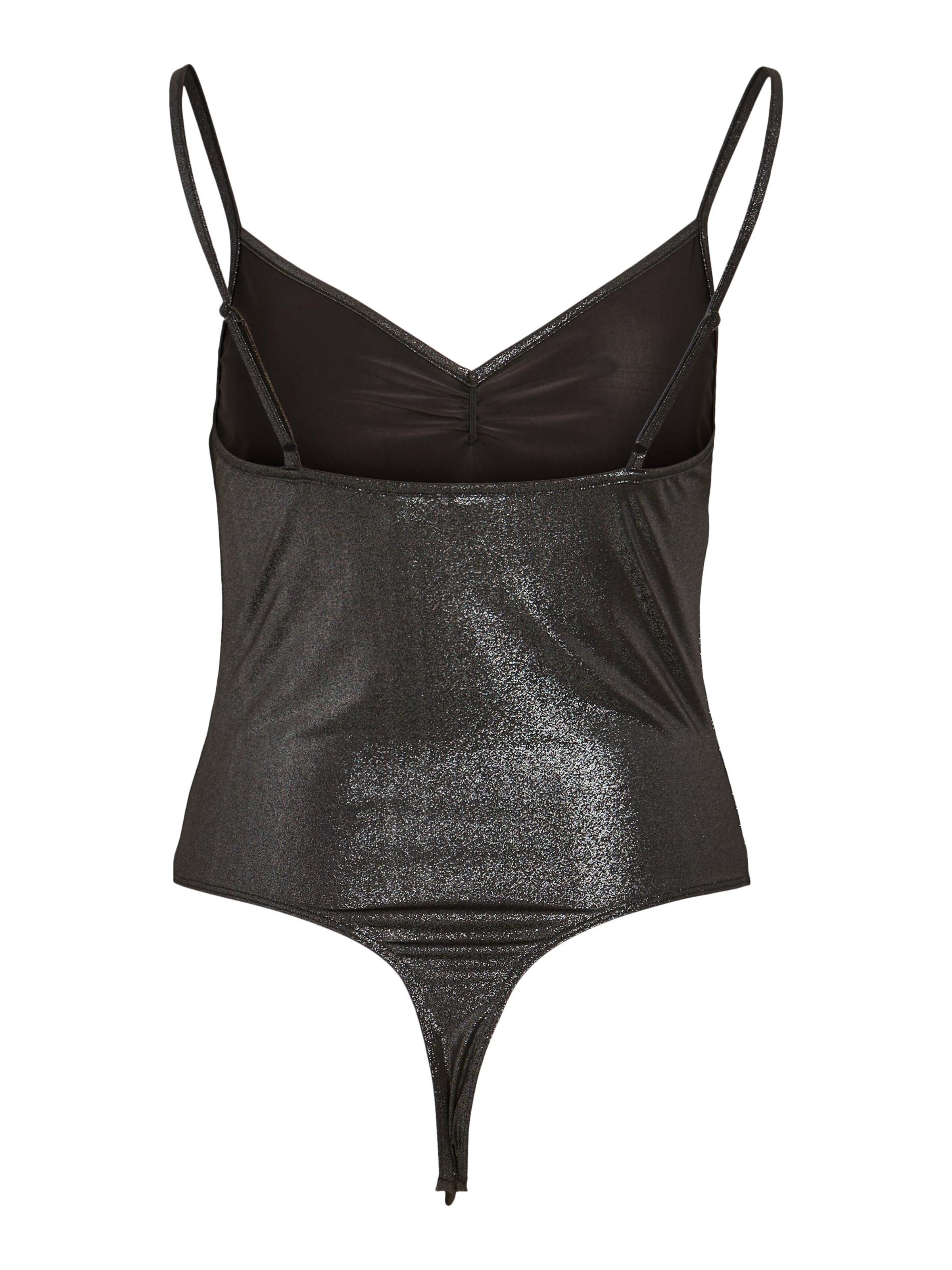 VILA Koszula body 'SYLVIE' w kolorze srebrny