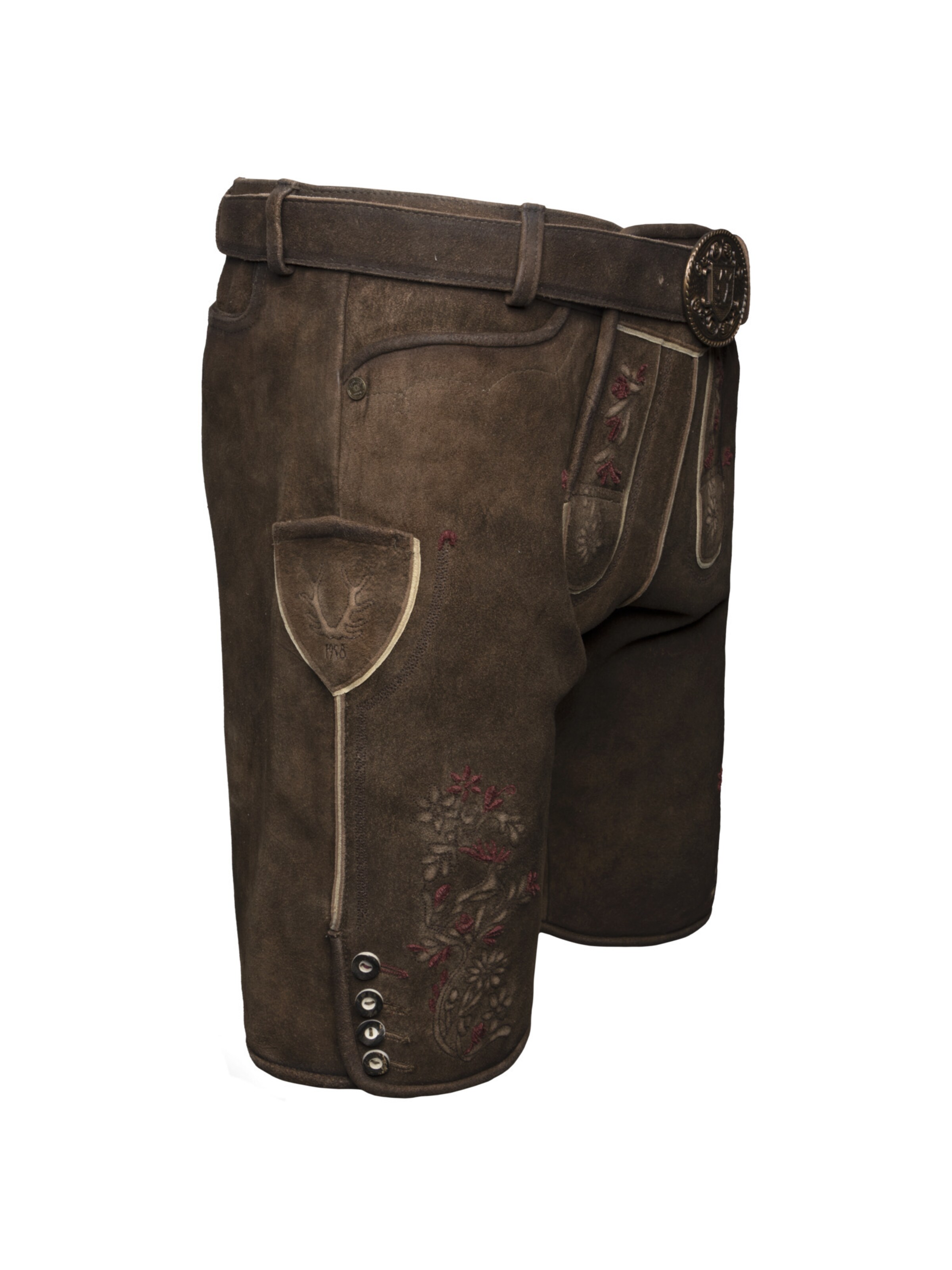 Krüger Buam Regular Traditional pants ' Kuno ' in Brown