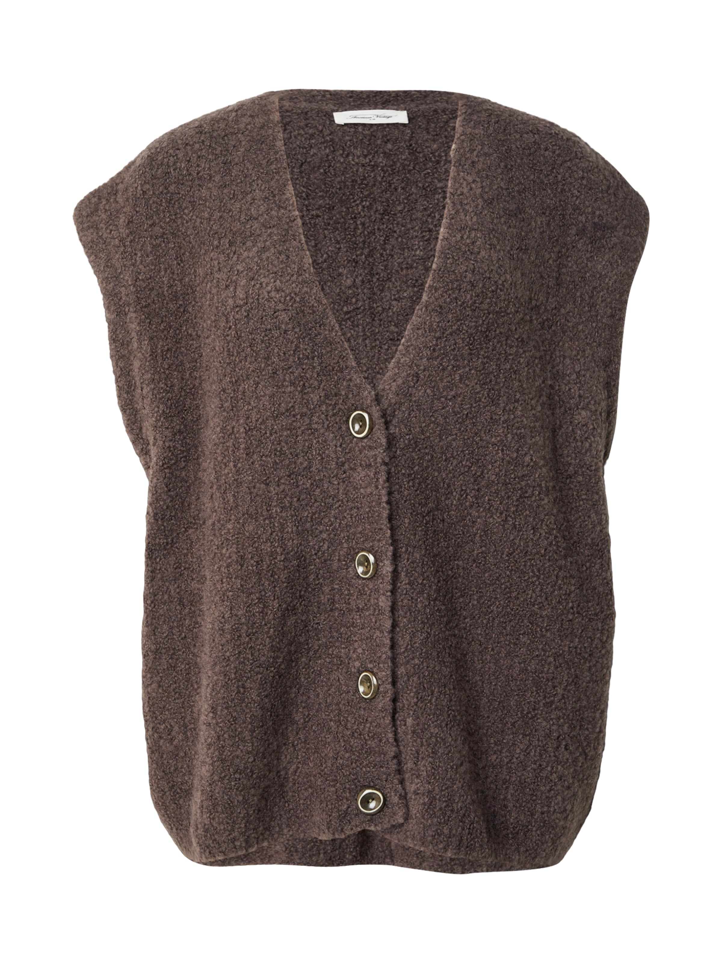 AMERICAN VINTAGE Strickjacke 'ZOLLY' in Braun: Vorderseite