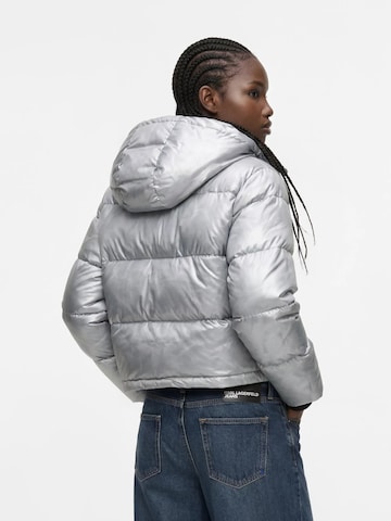 KARL LAGERFELD JEANS Zimná bunda - Sivá