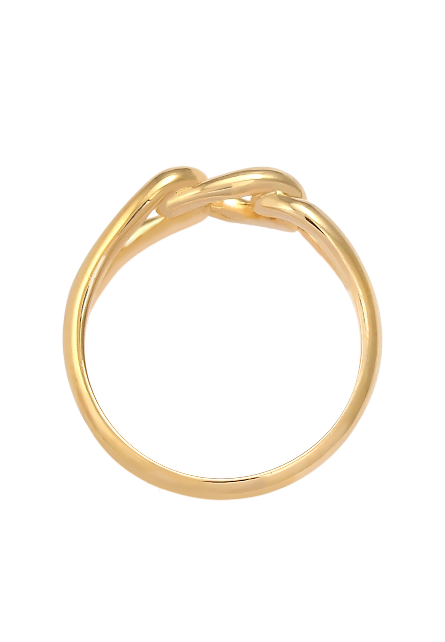 ELLI Ring Knoten, Twisted in Gold 