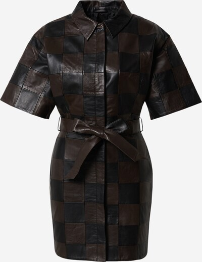 LeGer Premium Kjole 'Nina' i mørkebrun / svart, Produktvisning