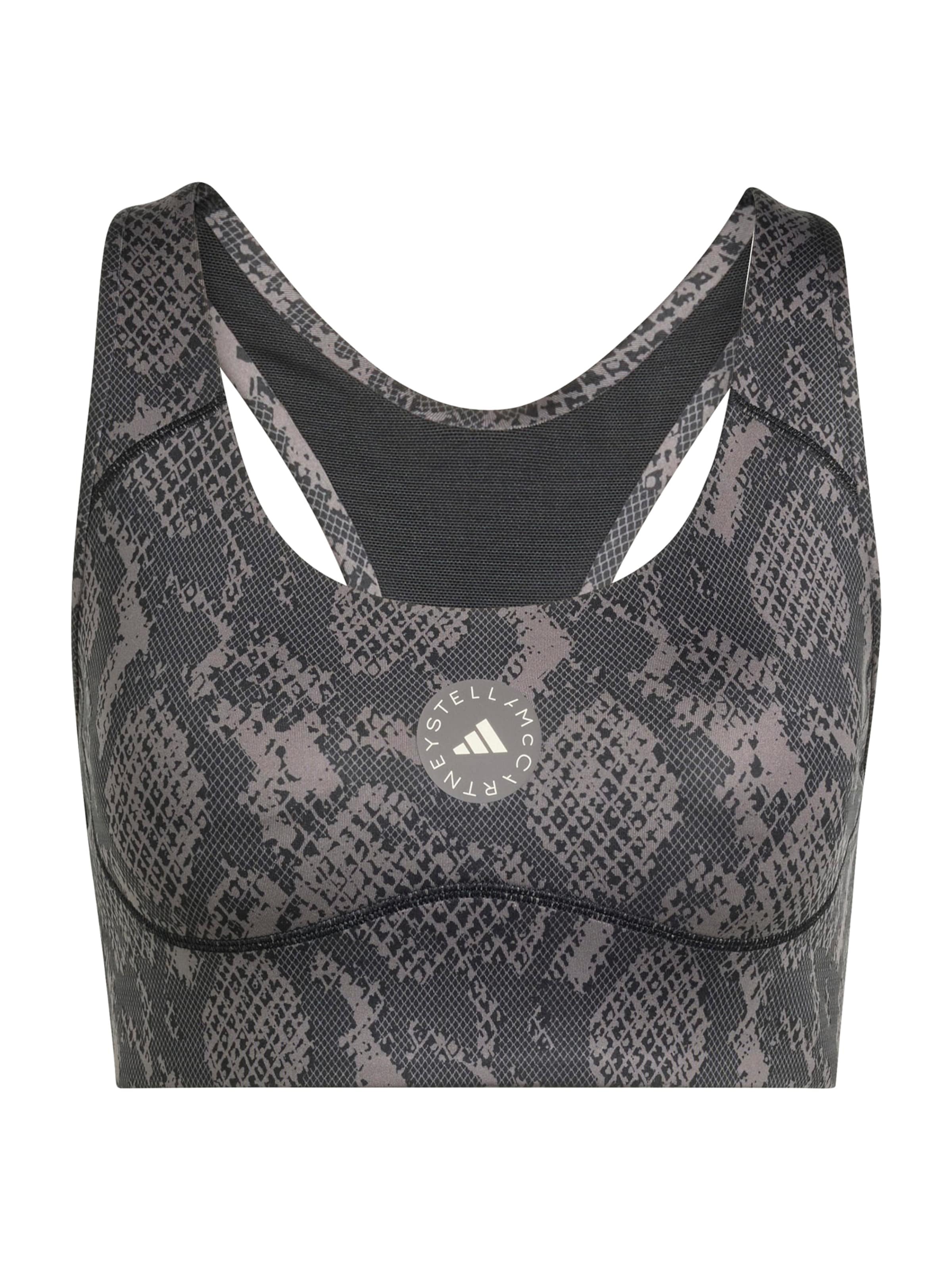 ADIDAS BY STELLA MCCARTNEY Bustier Sport bh 'Power Impact' in Grijs: voorkant