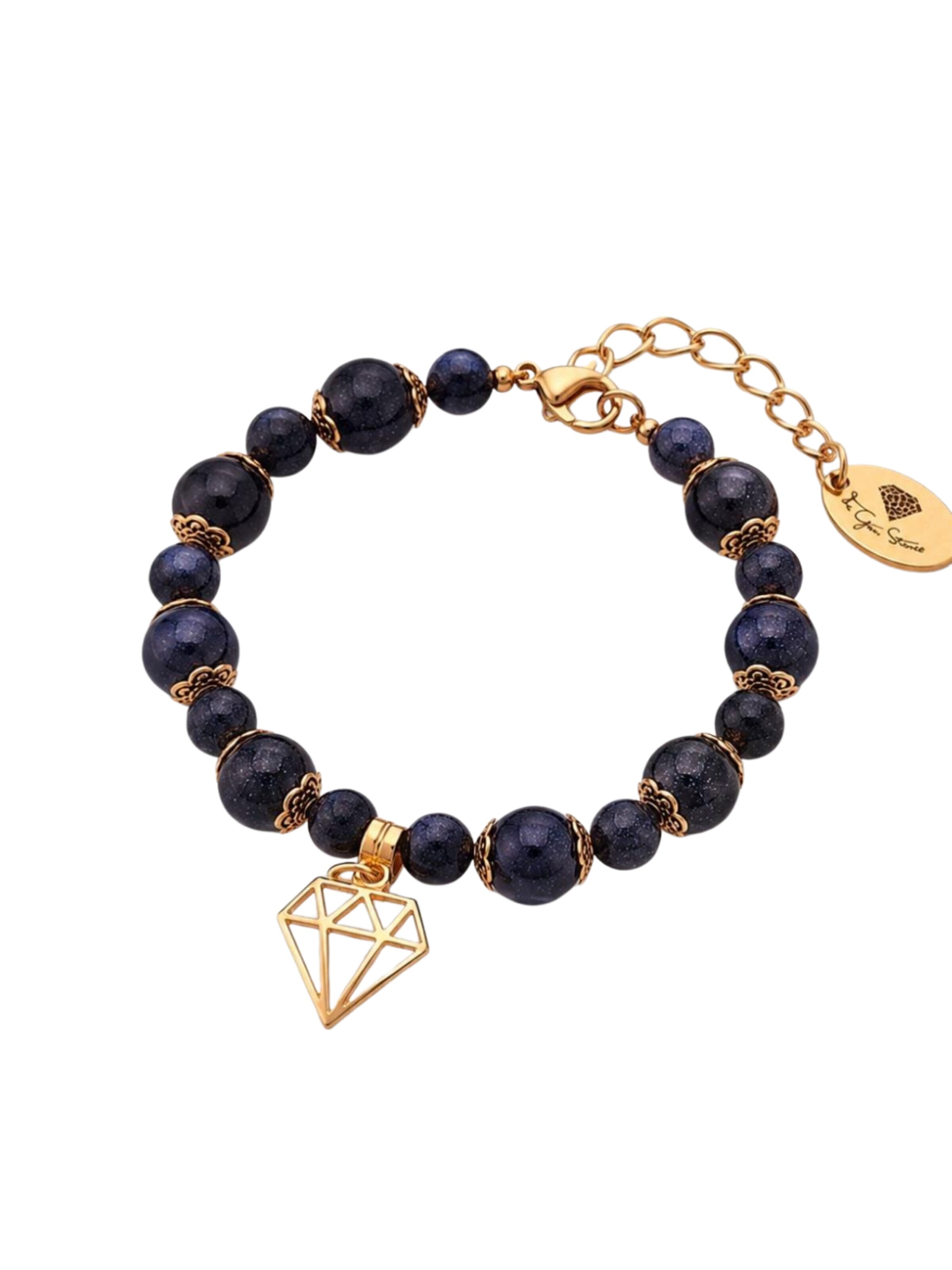 THE GEM STORIES JEWELRY Bracelet in Black: front