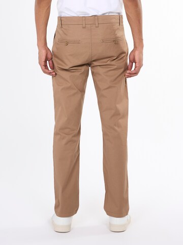 KnowledgeCotton Apparel Regular Chinohose 'BIRCH' (GOTS) in Braun