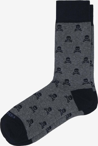 Scalpers Socks 'Nos Skull' in Grey: front