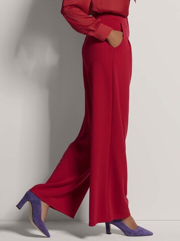 MADELEINE Wide leg Bandplooibroek in Rood