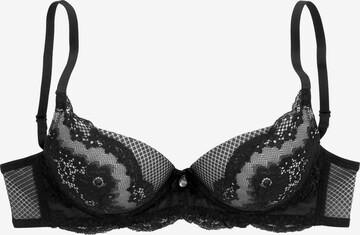 s.Oliver Push-up BH in Schwarz: predná strana