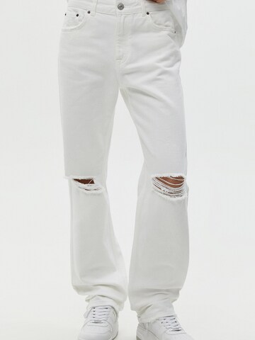 Pull&Bear regular Jeans i hvid