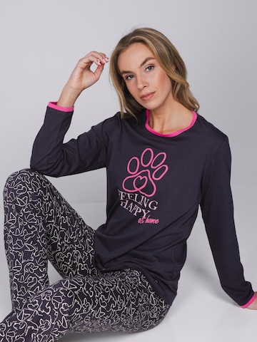 Rebelle Pajama 'Furry Friend' in Grey