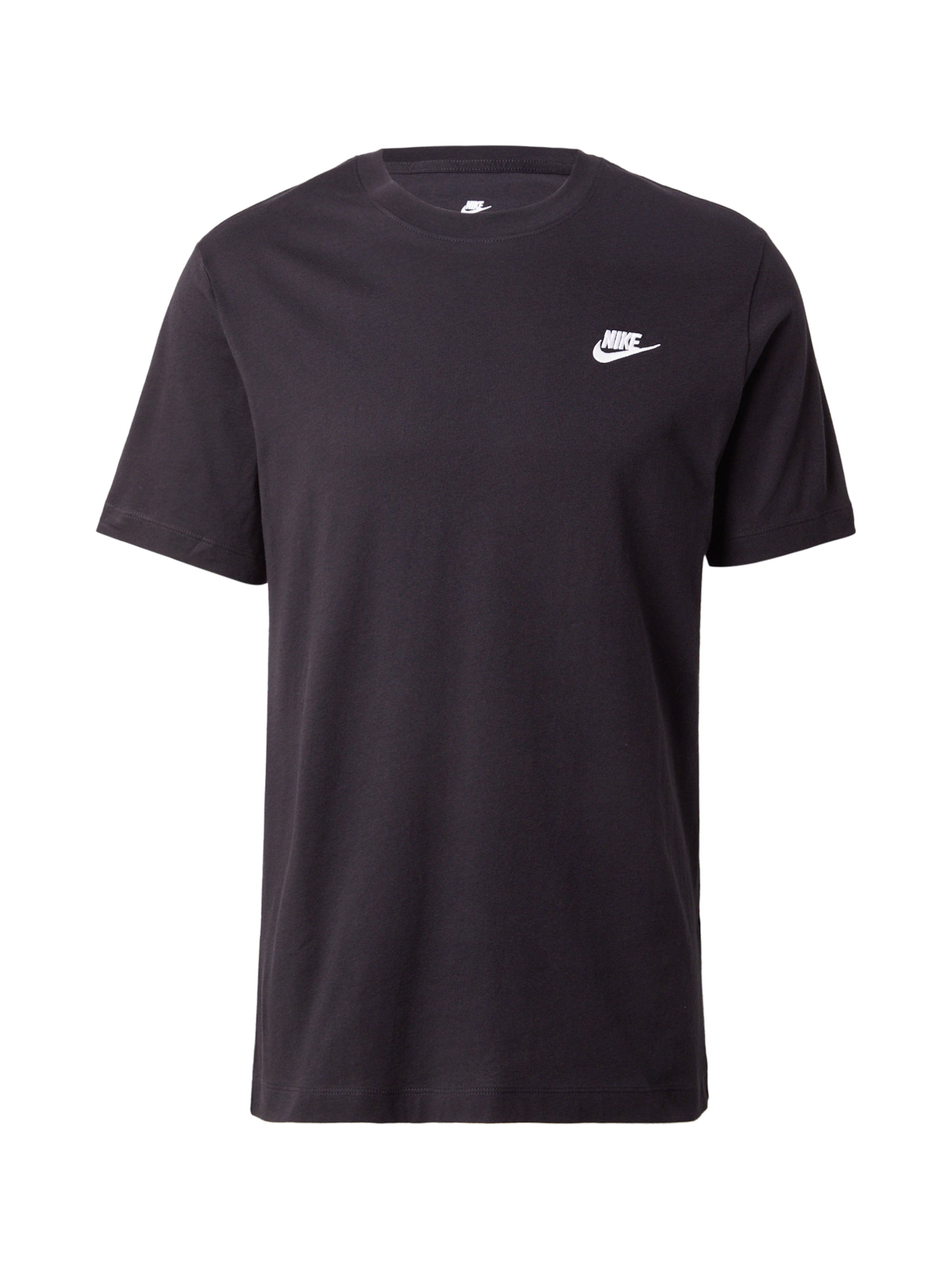 Nike Sportswear T-shirt 'Club' i svart: framsida