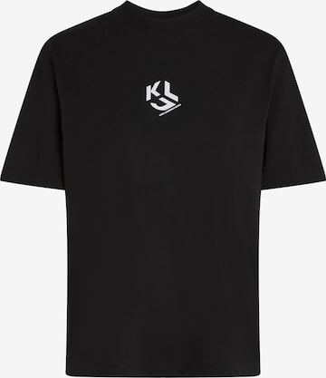 KARL LAGERFELD JEANSMajica 'Monogram' - crna boja: prednji dio