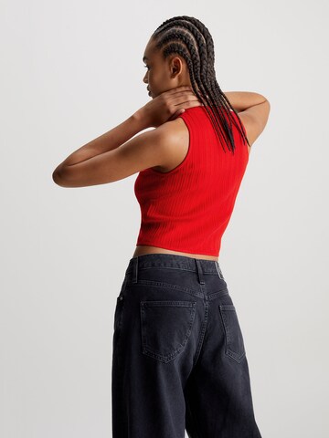 Calvin Klein Jeans Knitted Top in Red