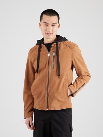 Veste mi-saison 'Beach Town' FREAKY NATION en marron : devant