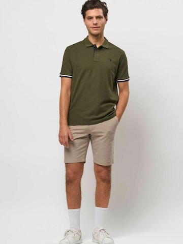 U.S. POLO ASSN. Regular Fit Paita ' UMMeo ' värissä vihreä: etupuoli