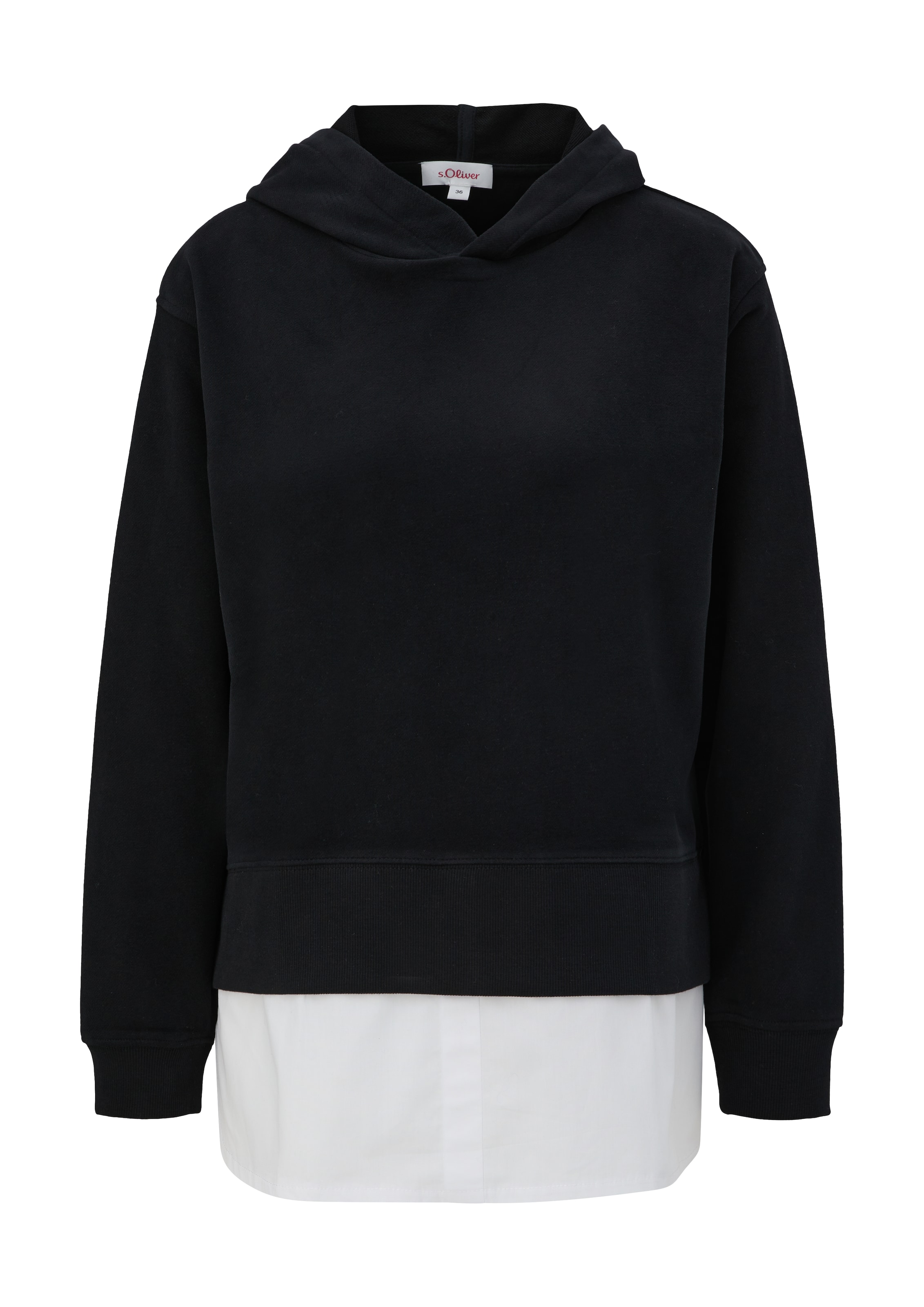 Sweat-shirt s.Oliver en noir : devant