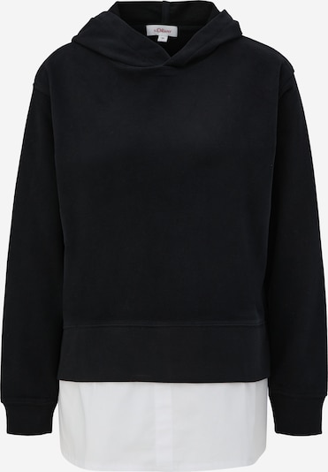 s.Oliver Sweatshirt in schwarz / weiß, Produktansicht