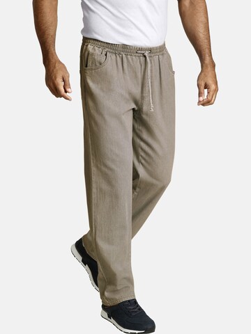 Jan Vanderstorm Loosefit Schlupfjeans 'Daan' in Beige: Vorderseite