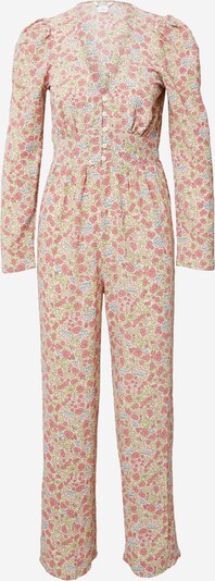 Monki Jumpsuit i lyseblå / lysegrøn / pink / pastelpink, Produktvisning