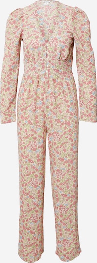 Monki Jumpsuit i lyseblå / lysegrønn / rosa / pastellrosa, Produktvisning