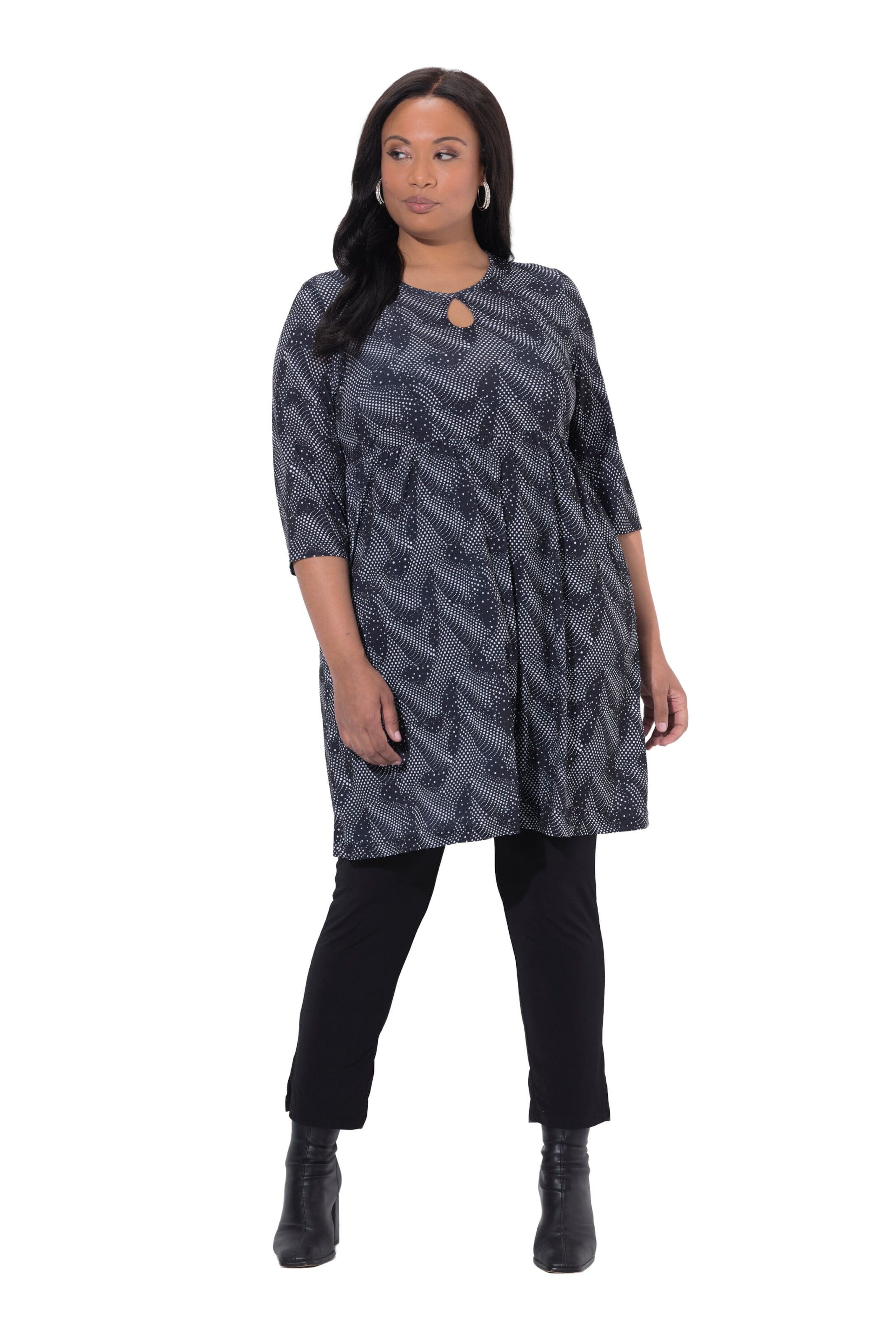 Ulla Popken Dress in Grey: front