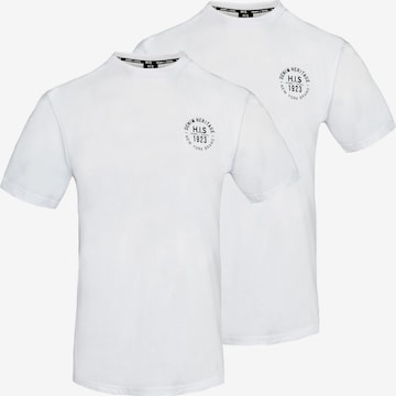T-Shirt ' Denim Heritage 1923 ' H.I.S en blanc : devant