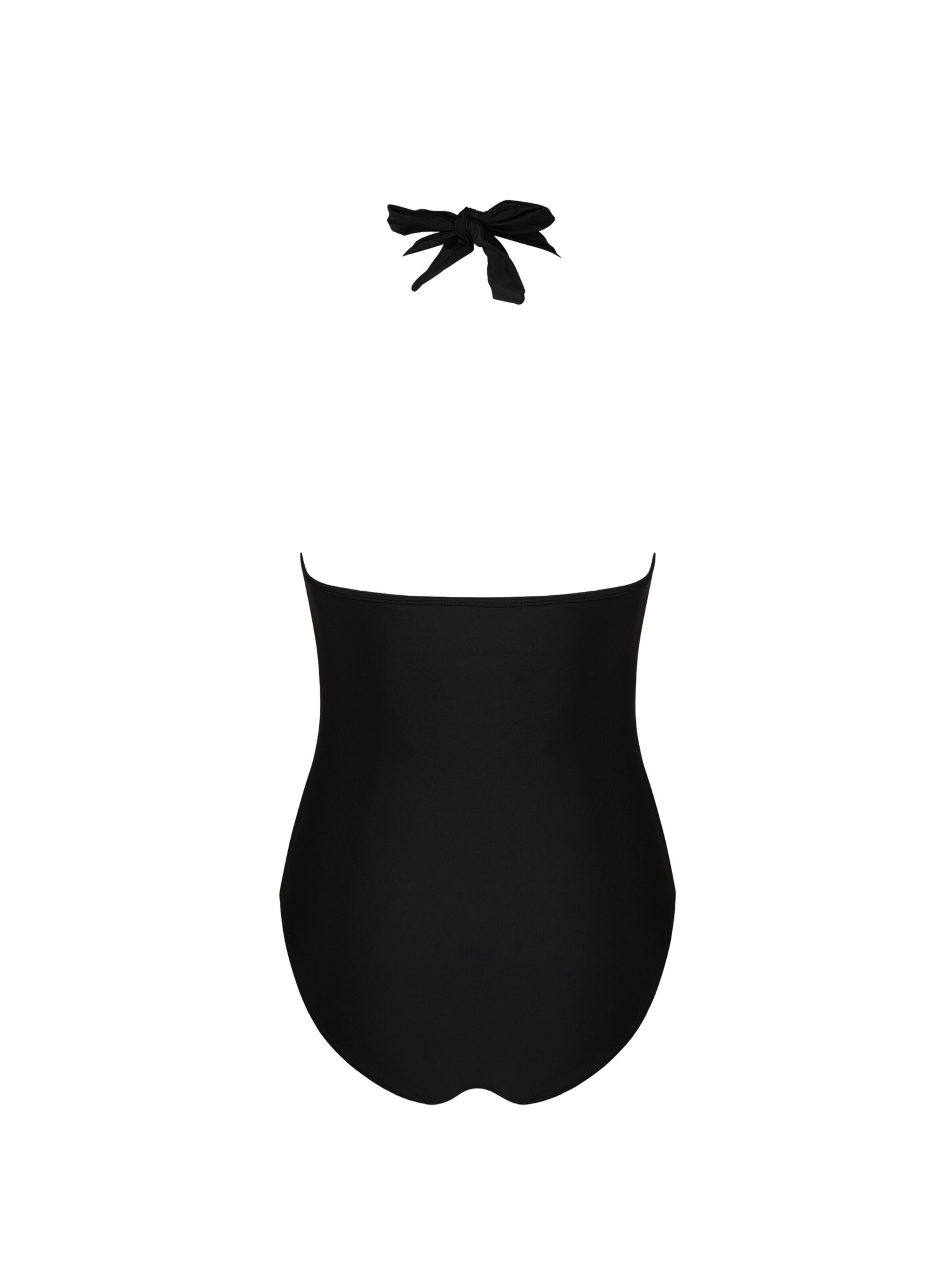 Cupshe Korzet Jednodielne plavky 'V-neckline Halter' - Čierna