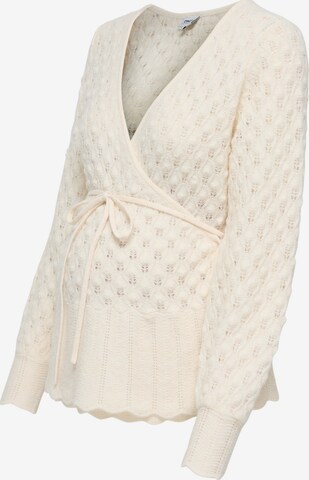Pull-over Only Maternity en beige : devant