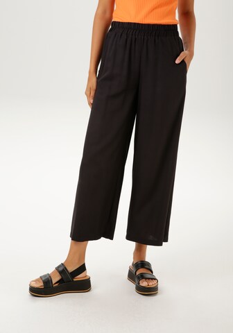 Aniston CASUAL Wide Leg Hose in Schwarz: predná strana