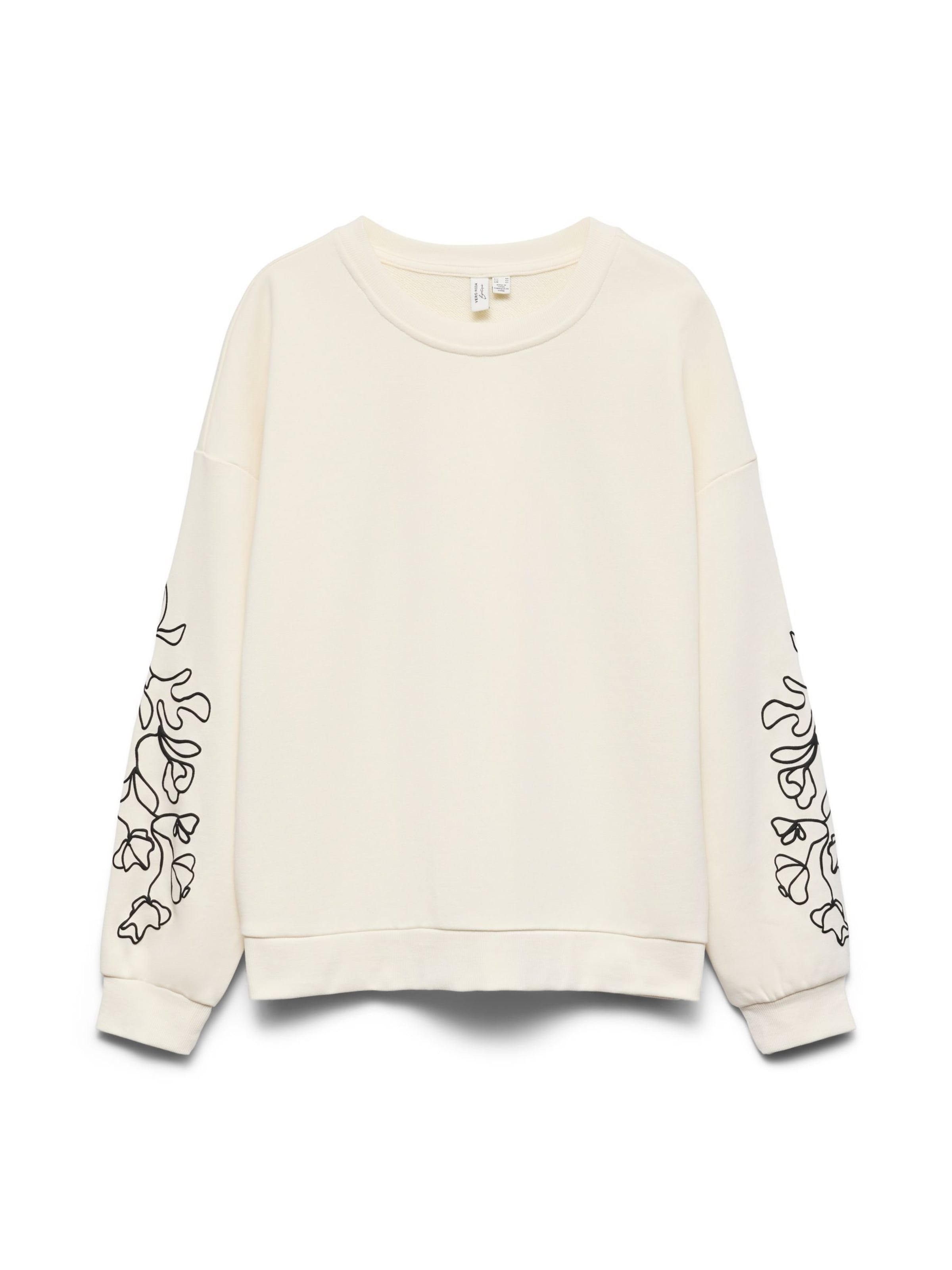 VERO MODA Sweatshirt 'VMLada' i M i sort / offwhite, Produktvisning