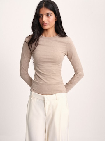 The Set Shirt in Beige: front