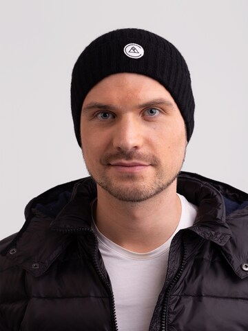 CASH-MERE.CH Beanie in Black: front