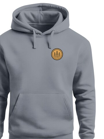 Neverless Sweatshirt 'Bäume Badge 1' in Grau