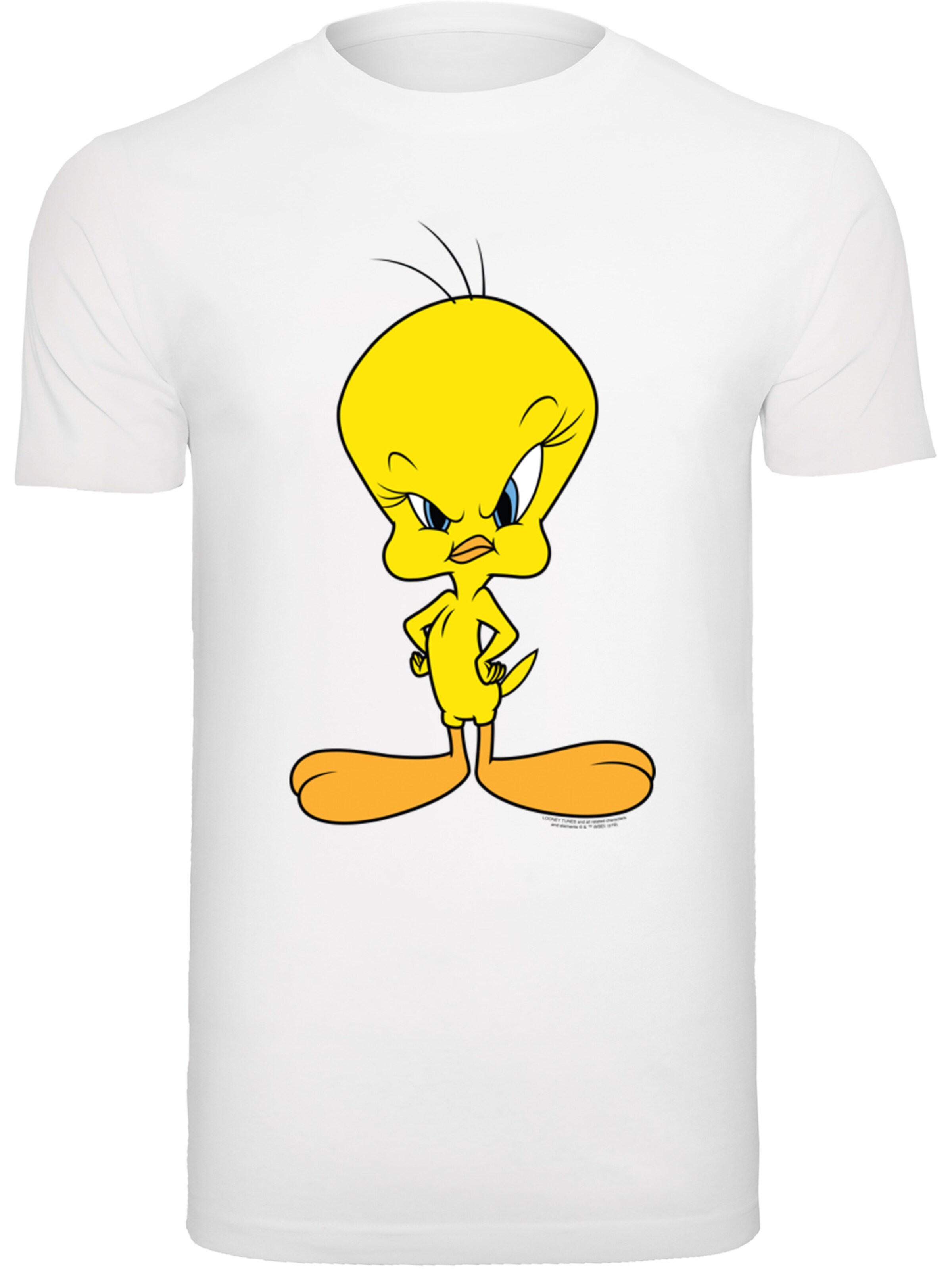 F4NT4STIC Shirt 'Looney Tunes' in White: front