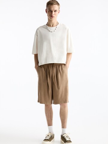 Loosefit Pantalon Pull&Bear en marron