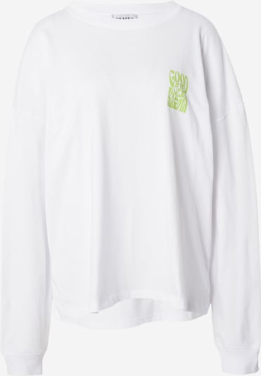 OH APRIL T-shirt 'Good Karma Club' en pomme / blanc, Vue avec produit