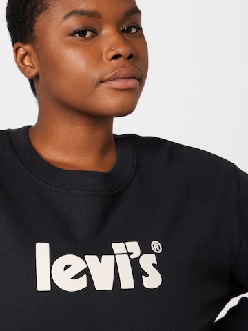 Levi's® Plus Sweatshirt 'PL Graphic Standard Crew' in Zwart