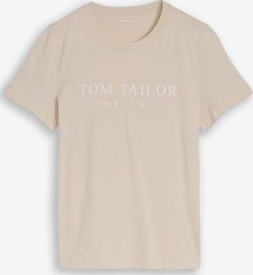 TOM TAILOR Majica | rjava barva: sprednja stran