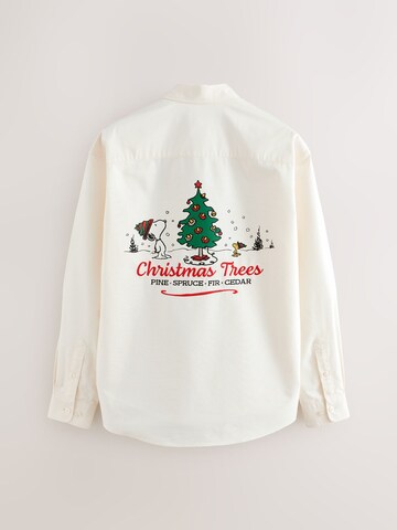 Next Regular fit Button Up Shirt in Beige