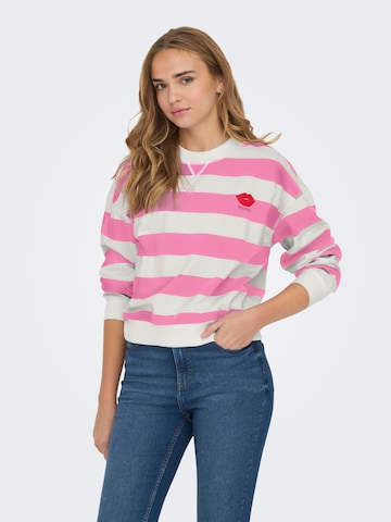 ONLY Sweatshirt 'SERENA' in Pink: front