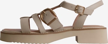 Sandales Emilie Karston en beige : devant