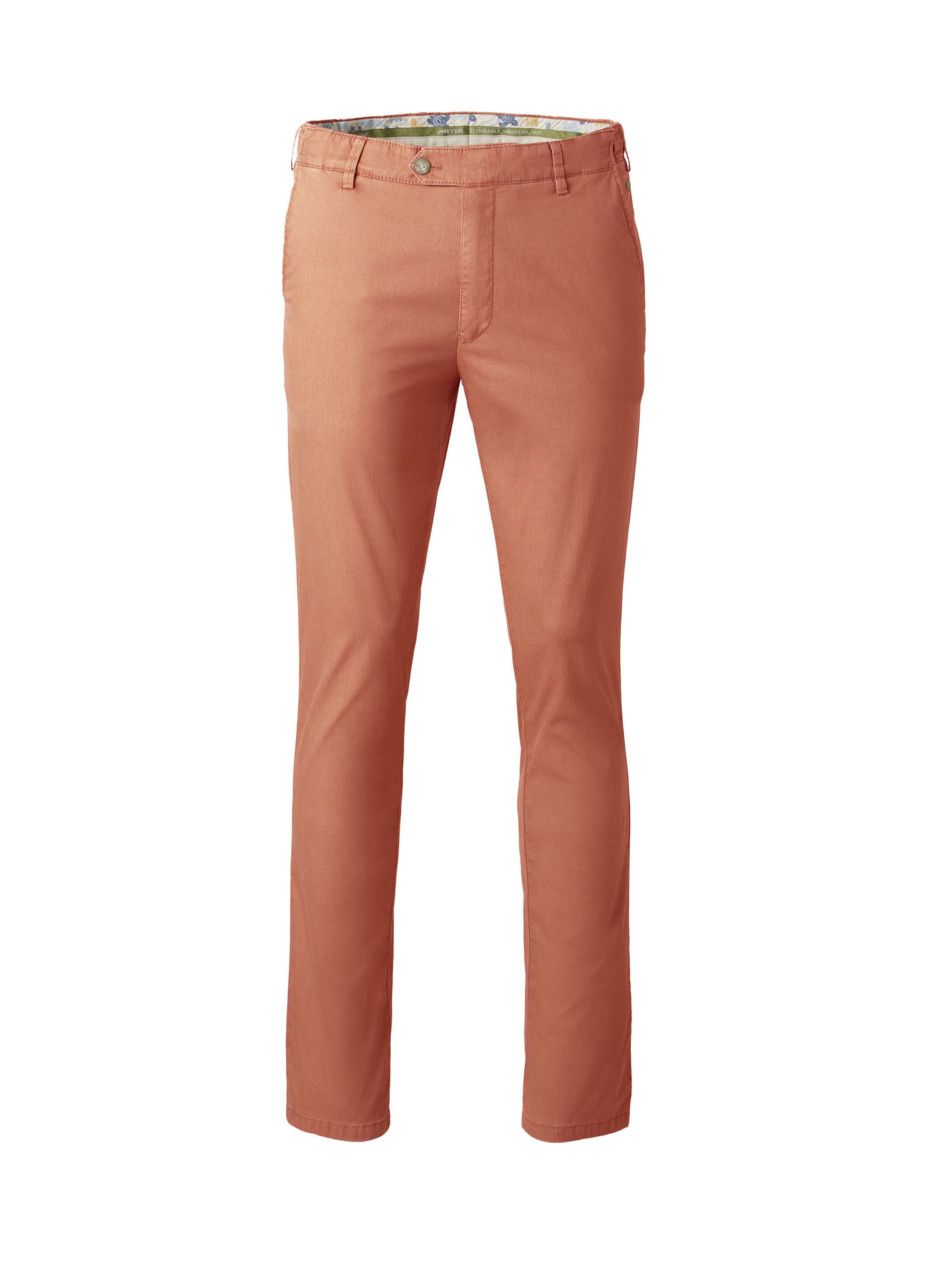 MEYER Chino trousers in Orange: front