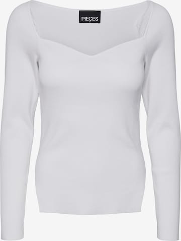 PIECES Sweater 'JULLE' in White: front